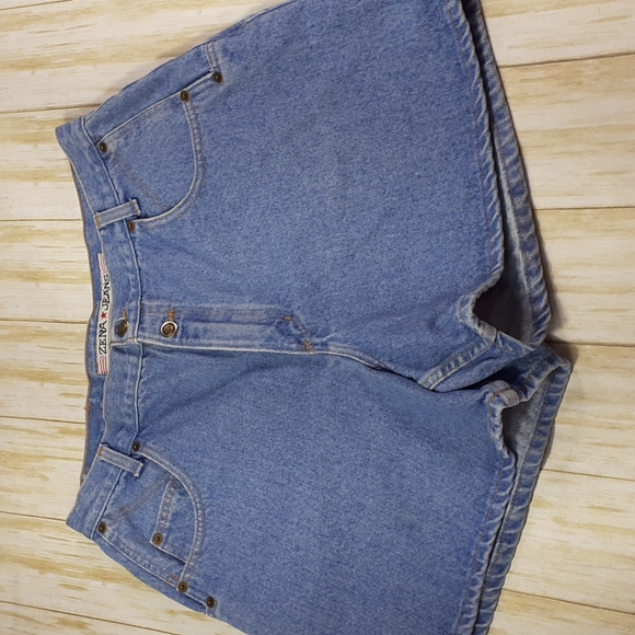 Vintage Zena High Rise Jean Shorts Size 18 Missy - Picture 3 of 13
